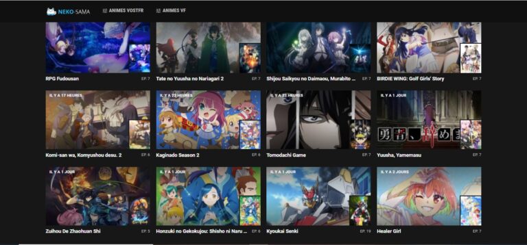 page d'accueil neko sama