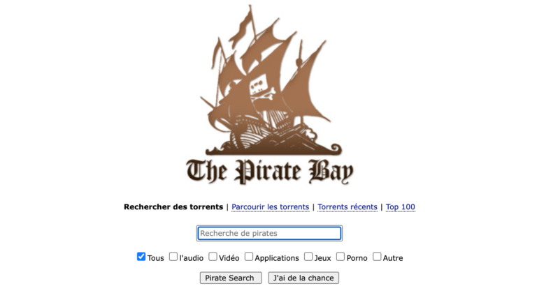 nouvelle adresse officielle The Pirate Bay