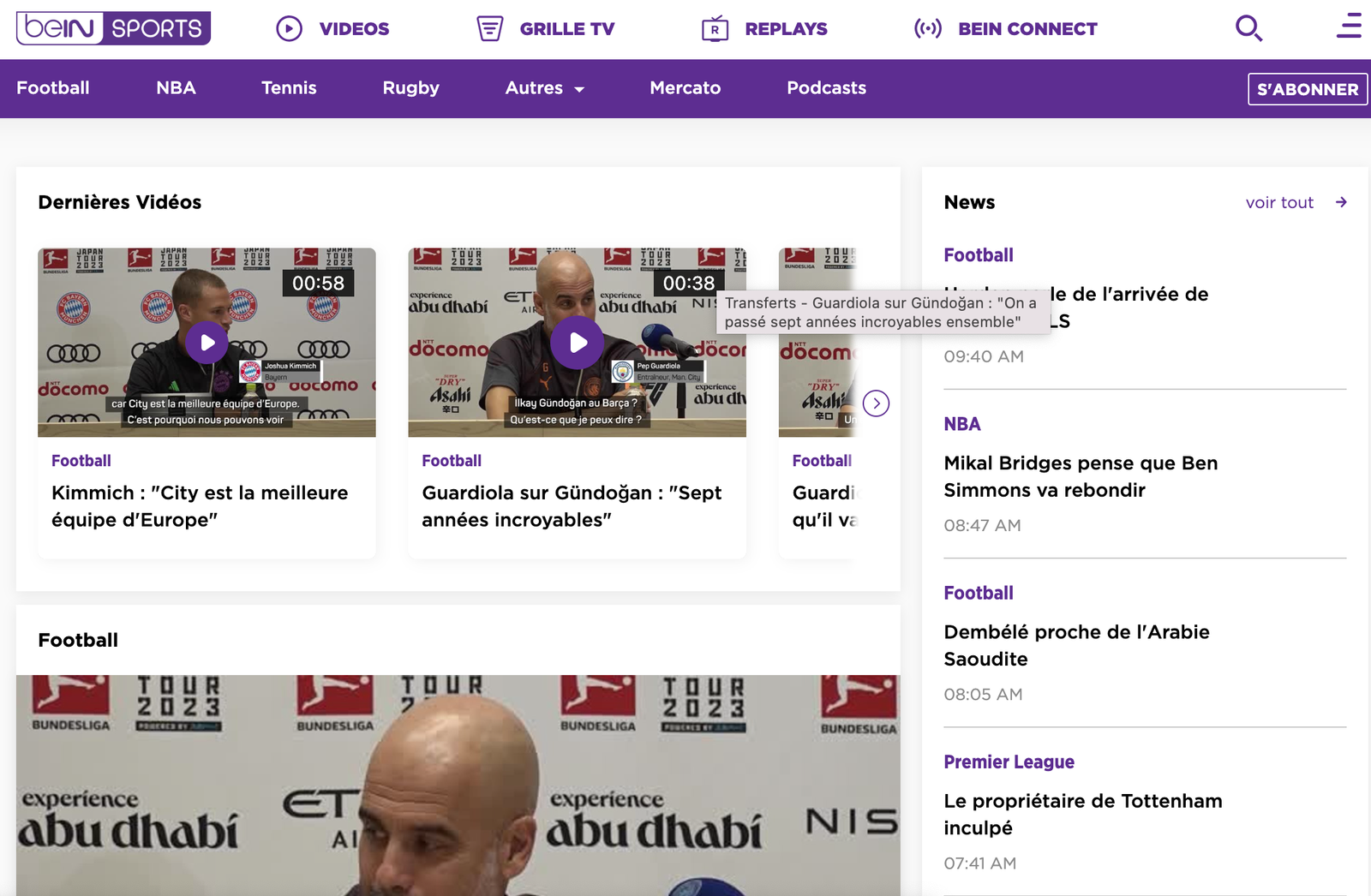 sport streaming gratuit