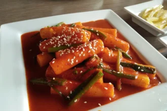 Le Tteokbokki plat traditionnel coréen