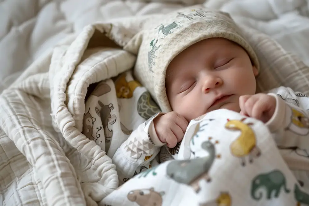 Lange bébé – Murmure de Feuilles Sauge main image 1
