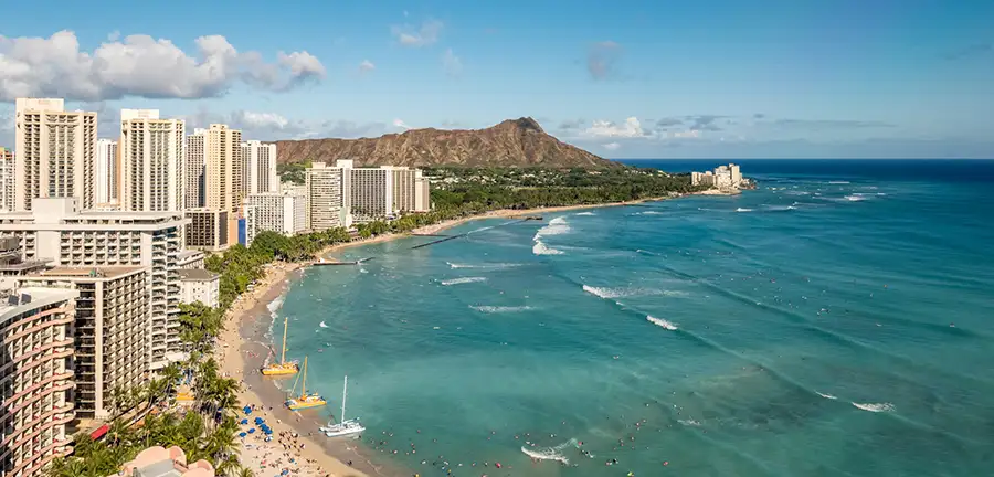 Plage de Waikiki Beach, Hawai