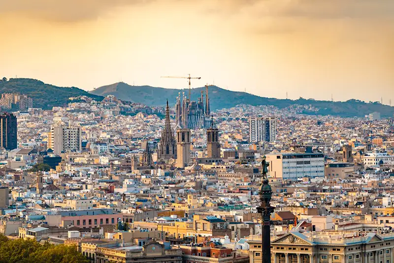 vue globale de Barcelone