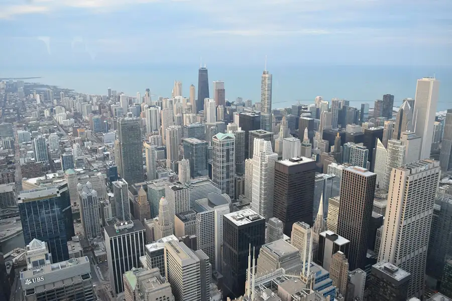 Vue de Chicago depuis la Willis Tower