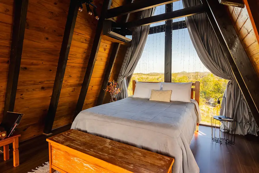 magnifique chambre dans un chalet en bois