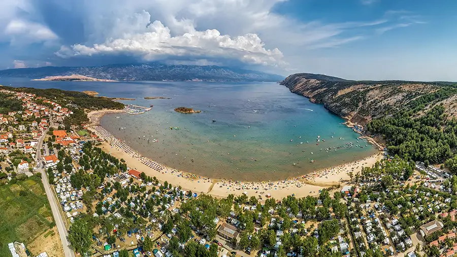 plage de Rajska Plaža, Croatie