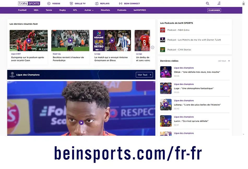 Foot en live sur Bein Sport