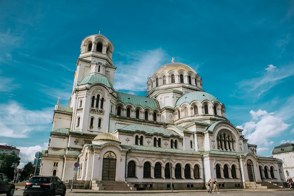 Vue Imprenable Sur La Cathédrale Alexandre Nevski, Sofia, Bulgarie, Europe