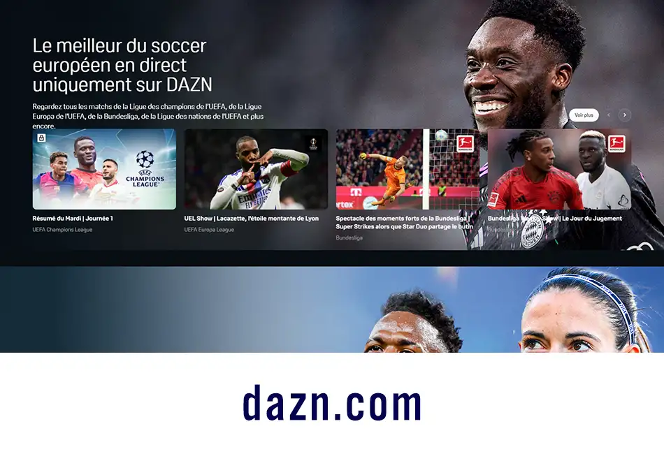 Matchs de Football en direct sur Dazn