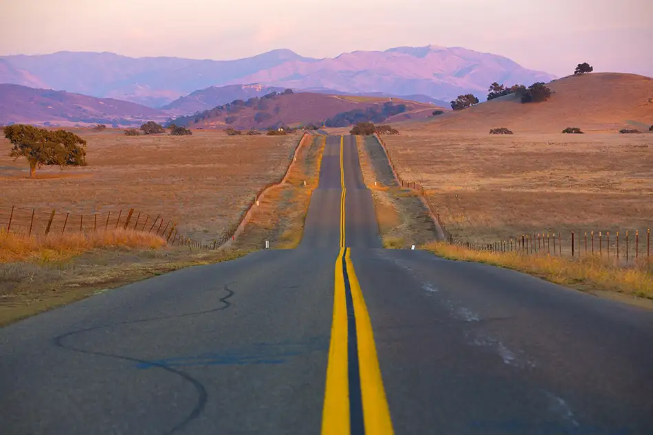 Route du Golden State aux Etats-Unis