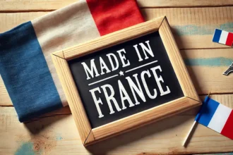 Panneau made in France avec drapeau français