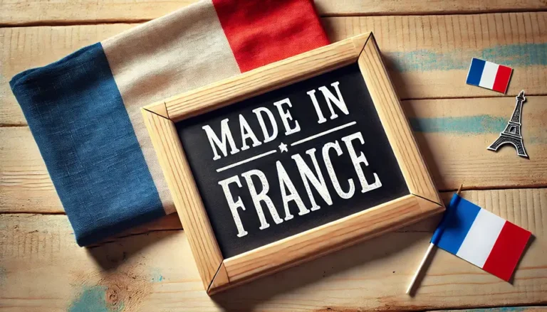 Panneau made in France avec drapeau français