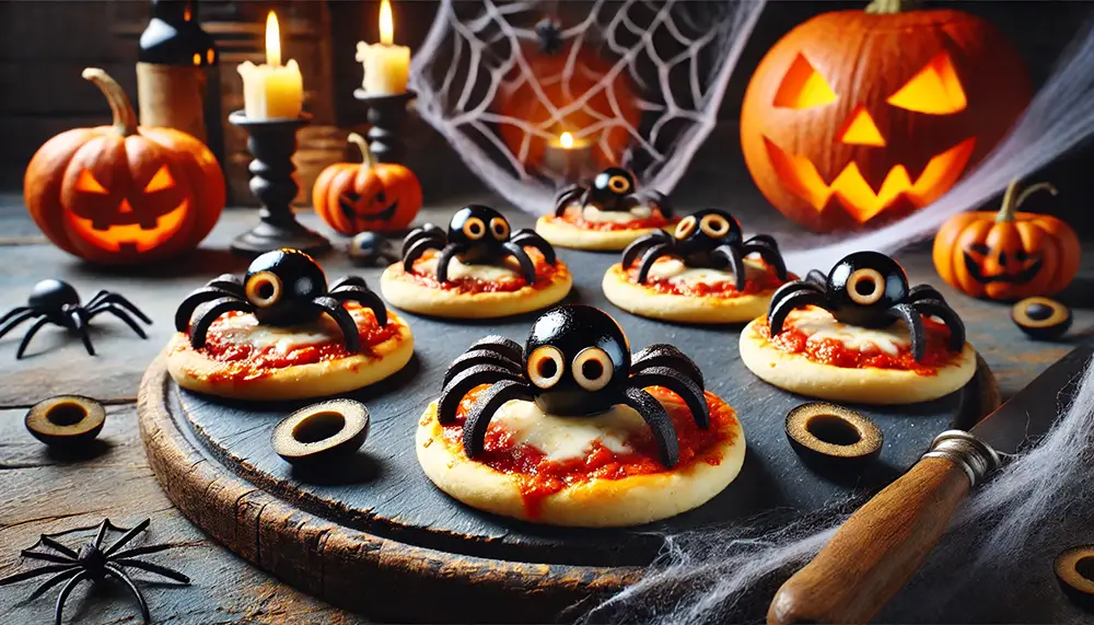 Recette pour Halloween: les pizzas araignées