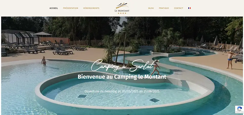 Site internet du camping 4 étoiles le Montant situé à Sarlat