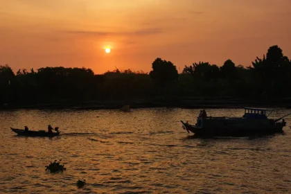 embarcation Vietnamienne sur le fleuve Mékong