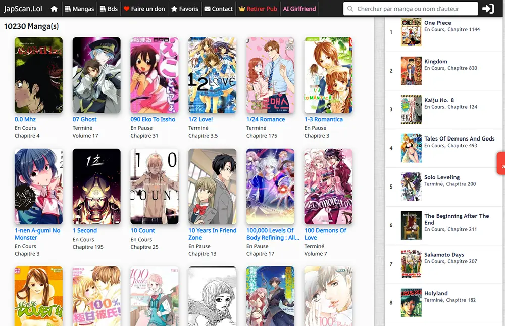 japscan liste des + de 10 000 mangas disponibles