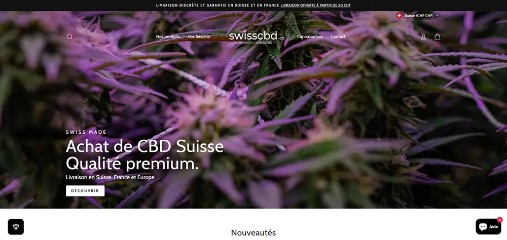 swisscbd , la référence Suisse pour du CBD en ligne