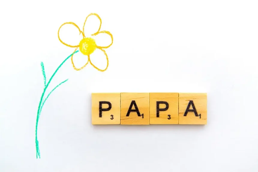 cadeau sentimental pour la fête des père, dessin d'un enfant pour son papa