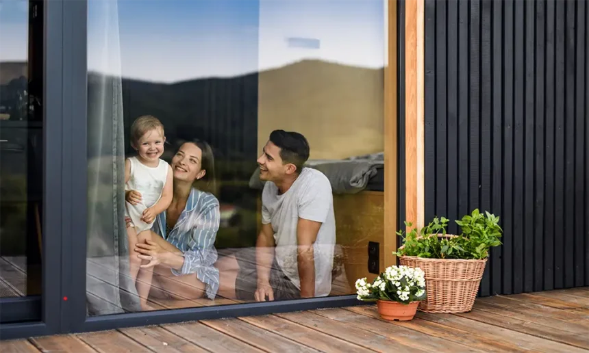 Petite famille qui a changé de vie dans de petites villes