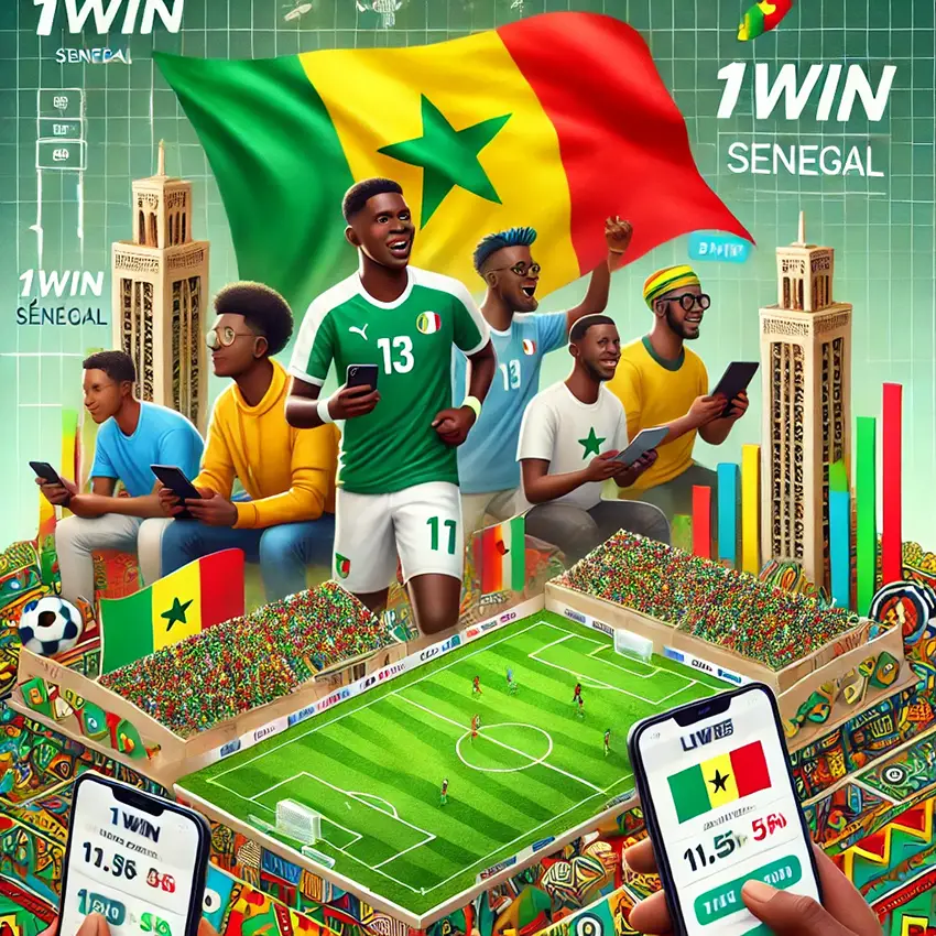 illustration 1win football Senegal