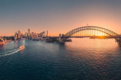 vue aérienne de Sydney au coucher du soleil, Australie