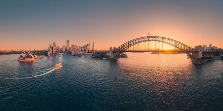 vue aérienne de Sydney au coucher du soleil, Australie