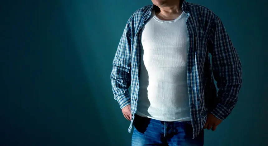 homme portant tee-shirts blanc et chemise à carreau bleu