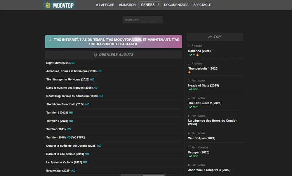 moovtop capture d'écran