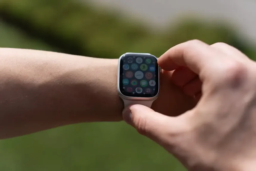 Appli de santé montre connectée et chiffres