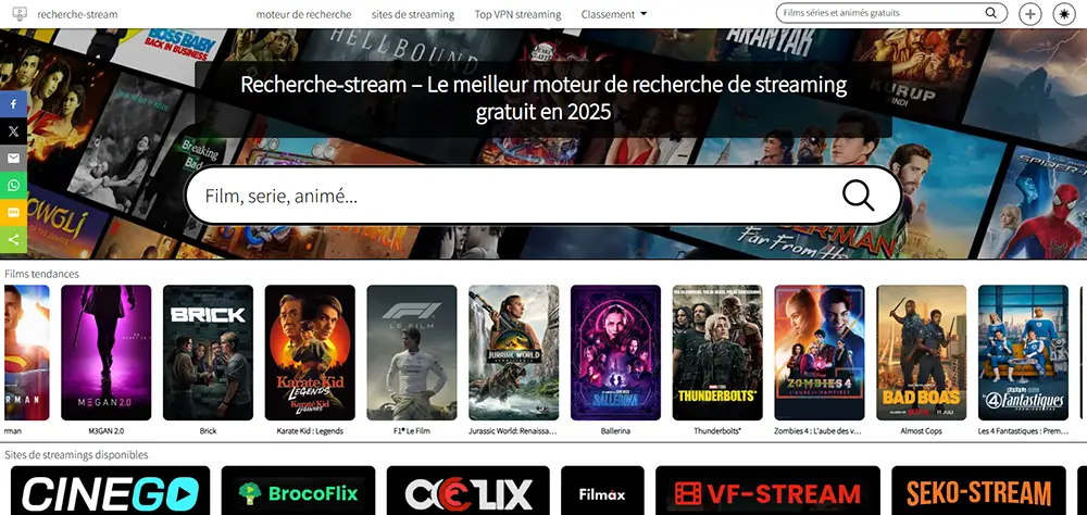 recherche-stream.fr capture d'écran