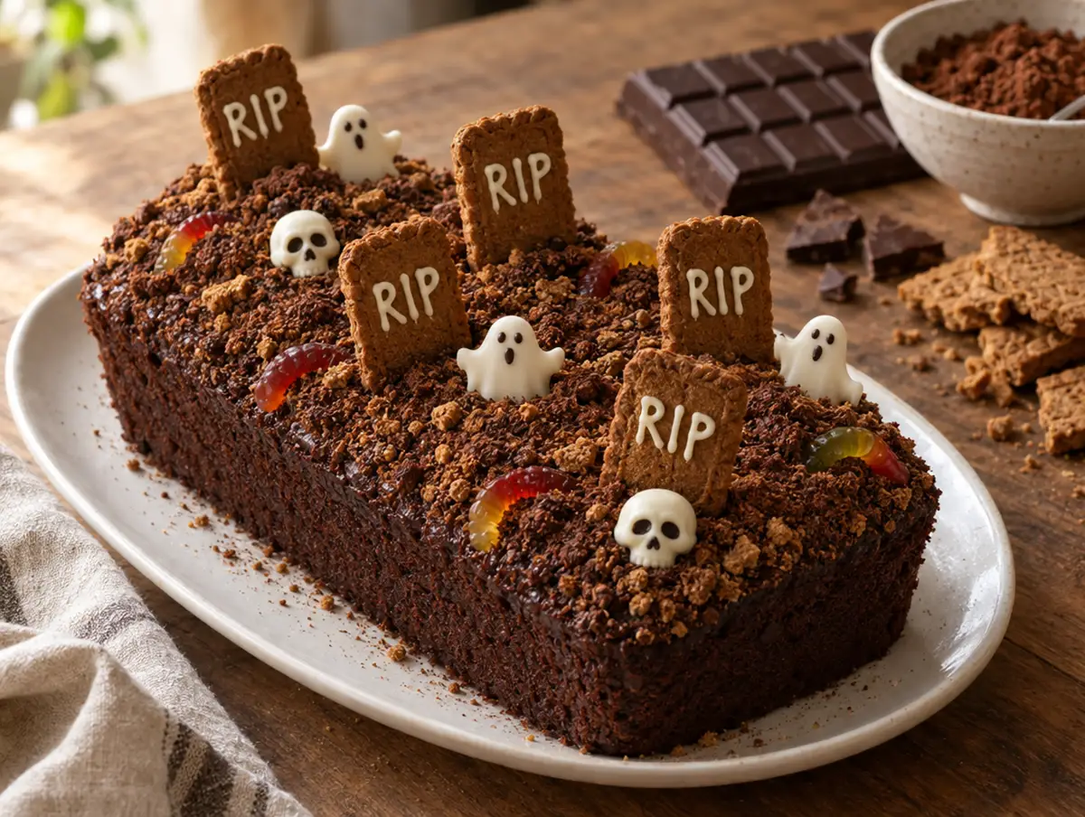 Le cake cimetière : Un gâteau surprenant et amusant à faire pour Halloween