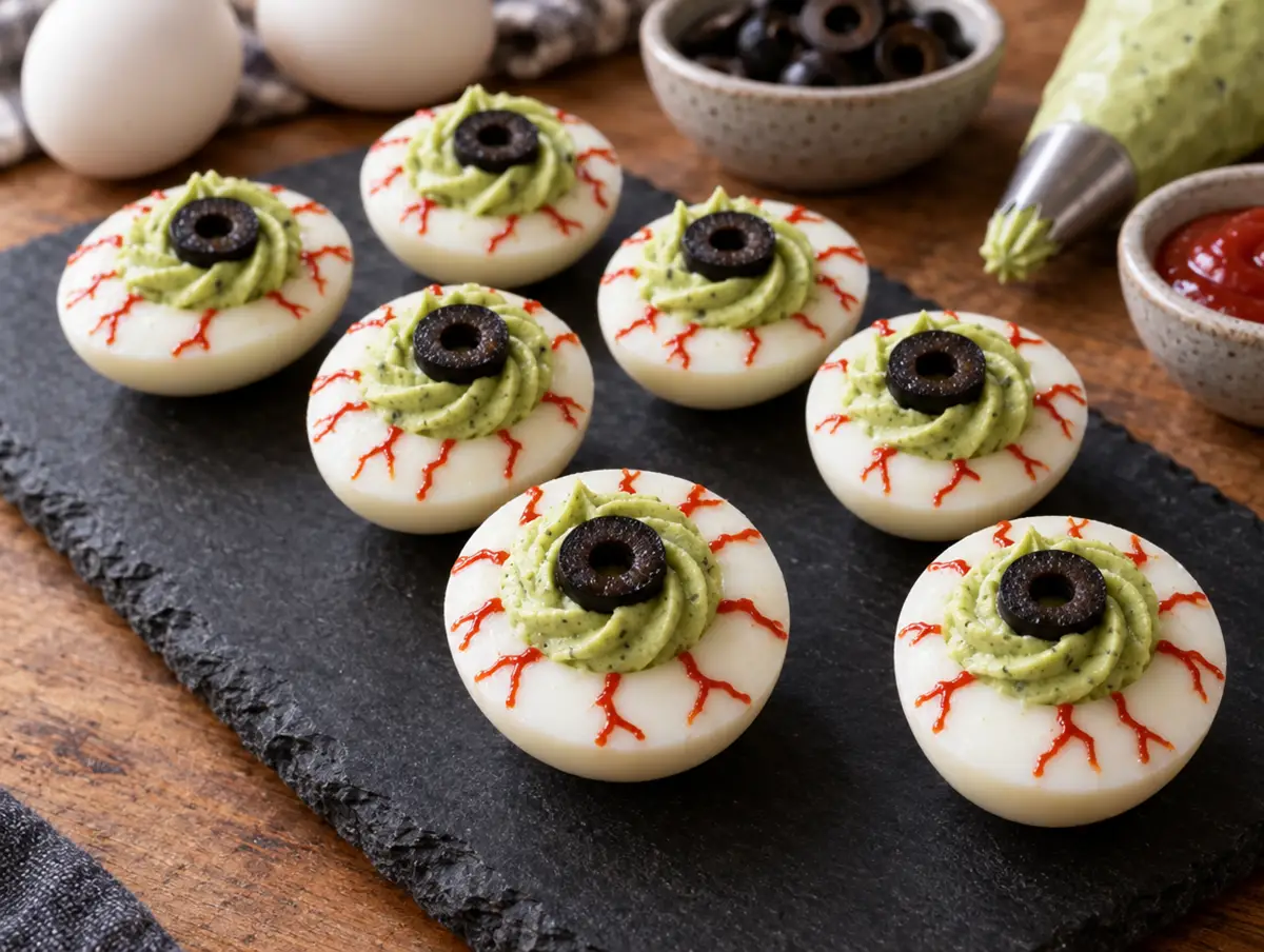 Les œufs monstres, une recette d'Halloween qui fait son effet