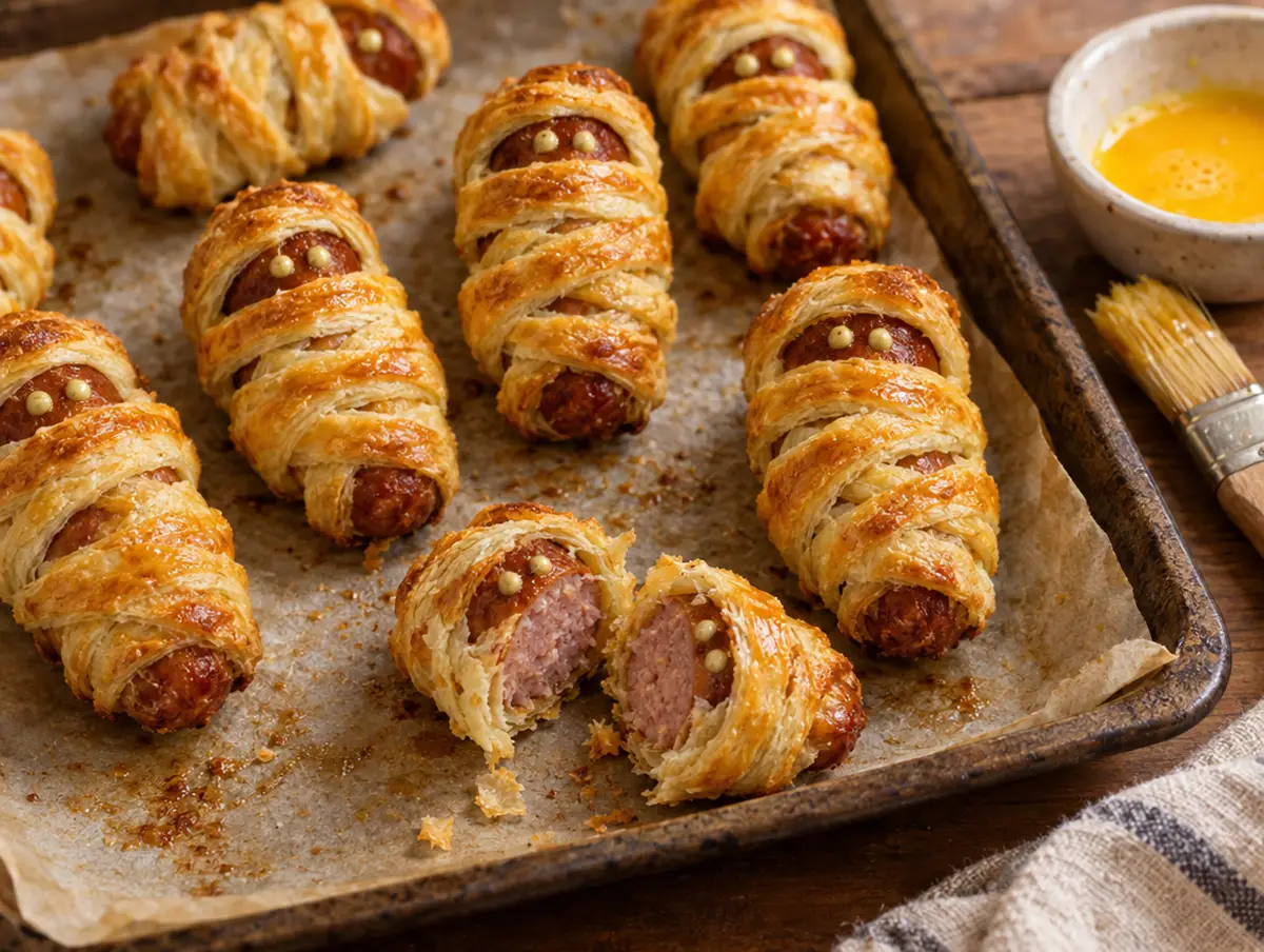recette amusante momies saucisses