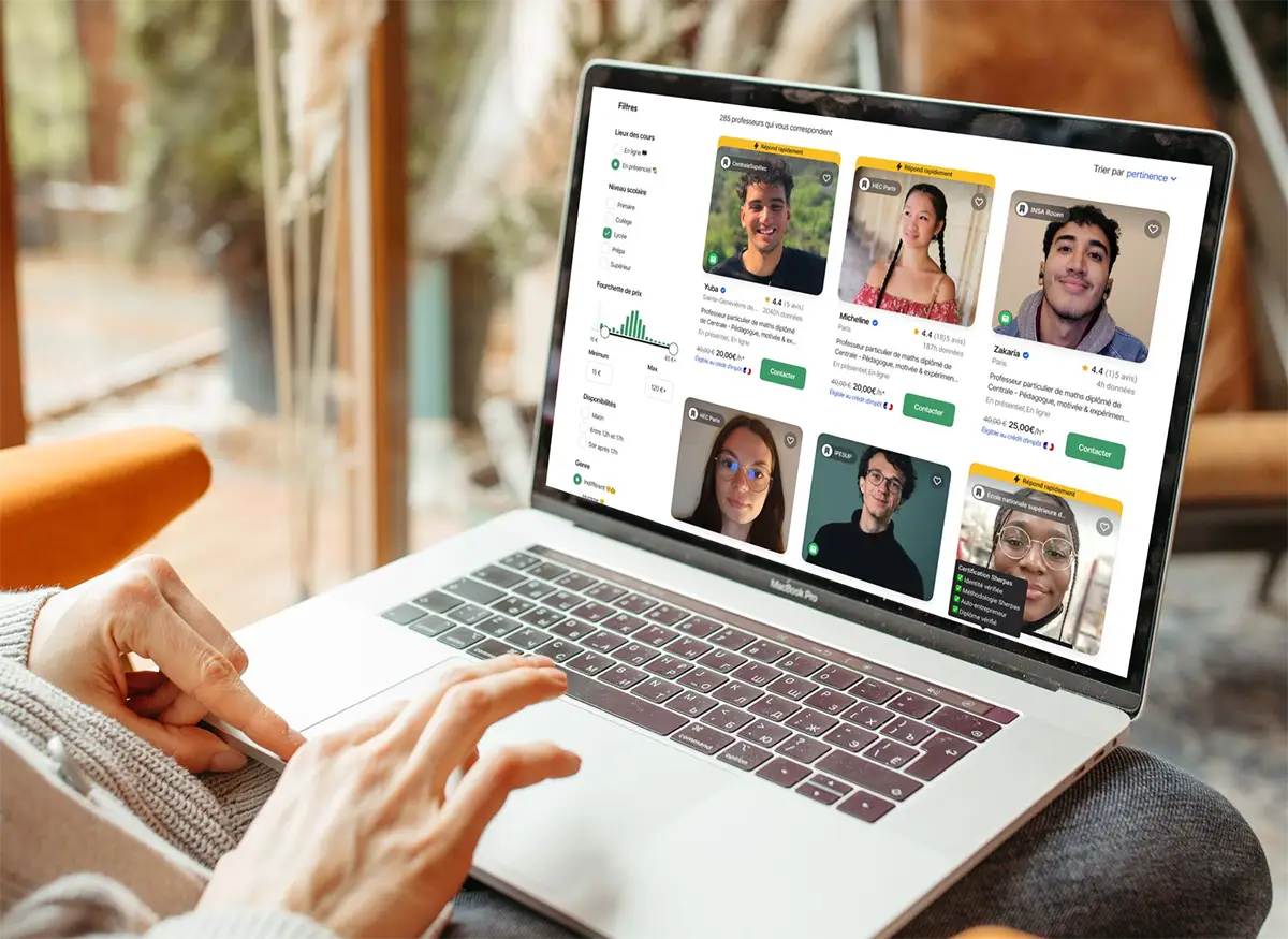 professeurs de soutien sur Les Sherpas