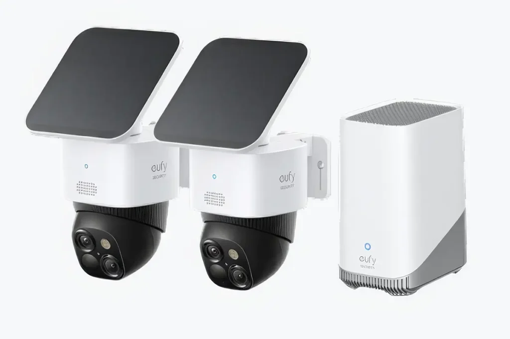 2 caméras de surveillance solaires avec détecteur de mouvement