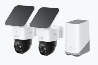 2 caméras de surveillance solaires avec détecteur de mouvement