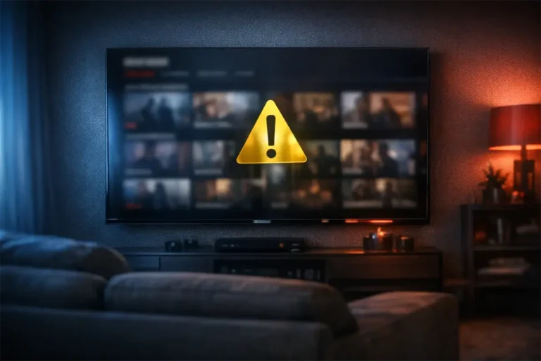 Illustration représentant une plateforme de streaming alternative sur un écran, symbolisant les risques, l’incertitude et l’analyse critique du service Purstream.