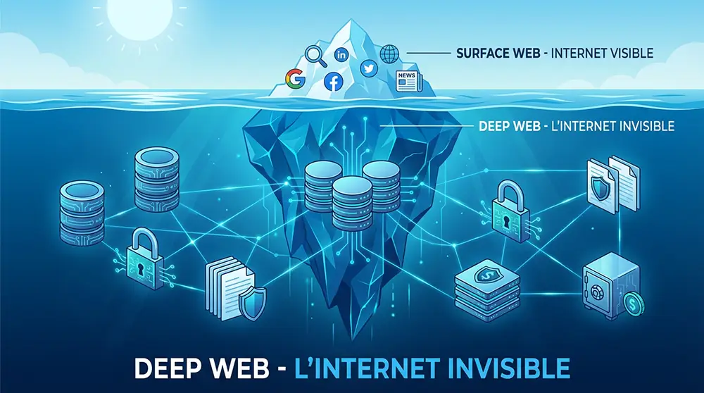 Le Deep Web représente la partie immergée de l'iceberg numérique