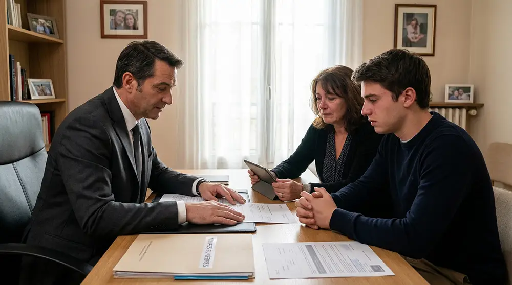 Conseiller funéraire accompagnant les familles dans les formalités administratives après un décès