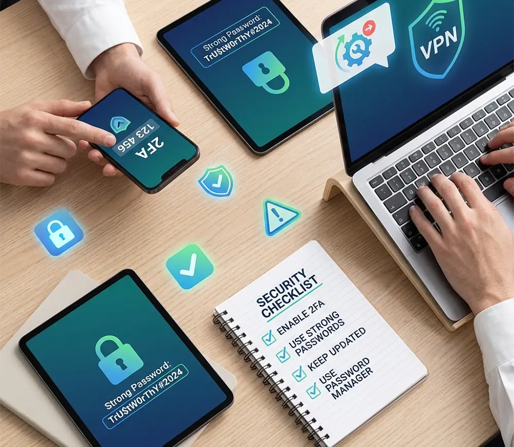 Checklist pour renforcer sa sécurité en ligne