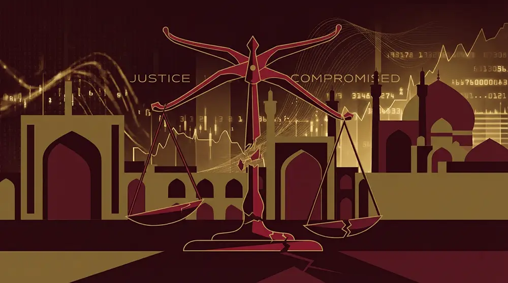 Illustration symbolique des paris financiers sur l'éviction d'Ali Khamenei guide suprême iranien sur les plateformes Polymarket et Kalshi en 2026