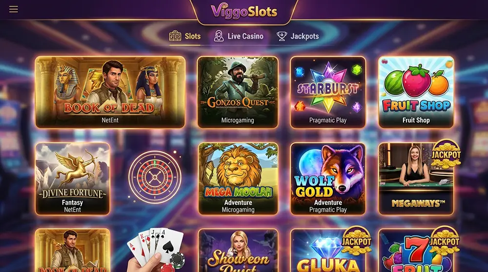 Ludothèque et jeux disponibles sur ViggoSlots - illustration