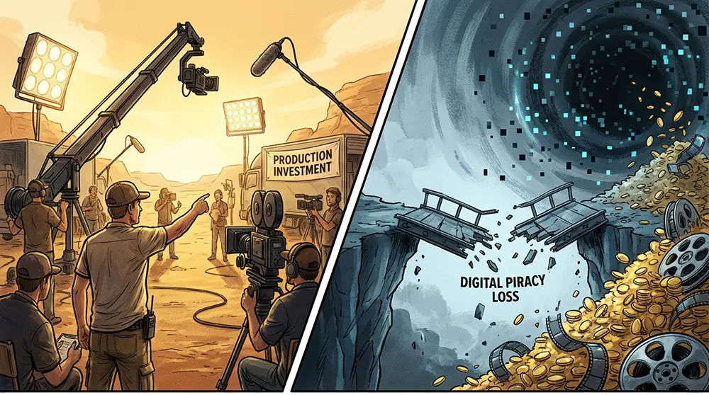 Illustration du préjudice financier causé aux producteurs de cinéma par le streaming illégal