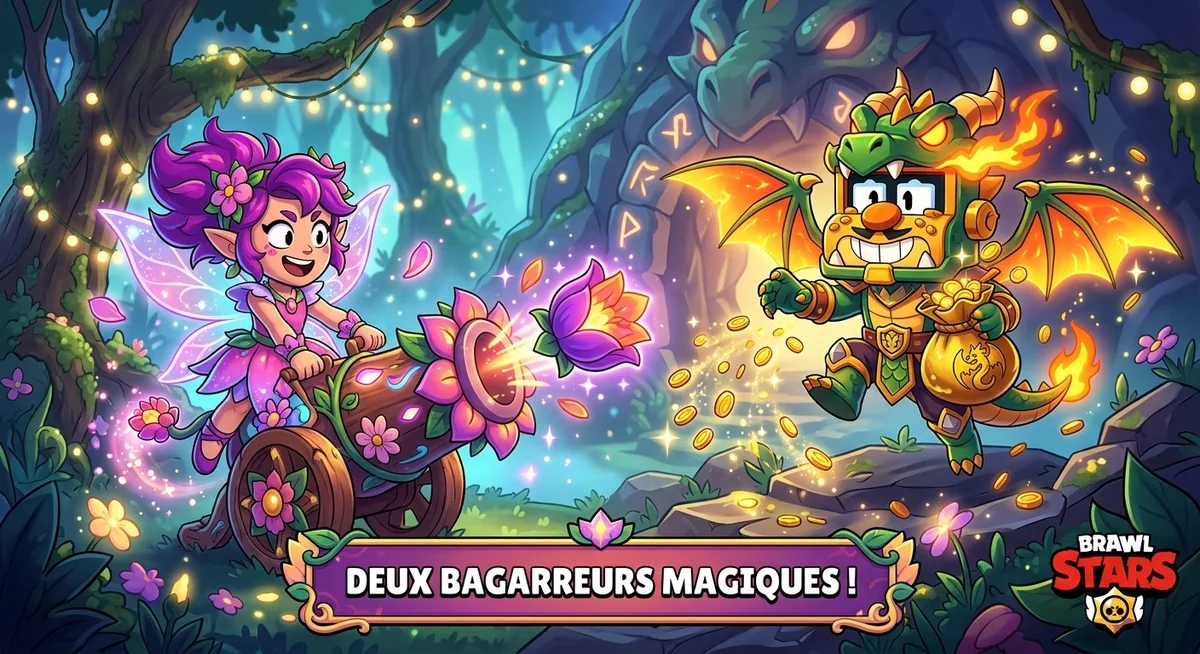Skins Brawl Pass Dragons et Fairies avril 2026 – Fairie Bonnie et Dragon Griff Skins Fairie Bonnie et Dragon Griff du Brawl Pass Dragons et Fairies saison 49 2026