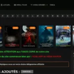 Capture d'écran du site de streaming HDS stream