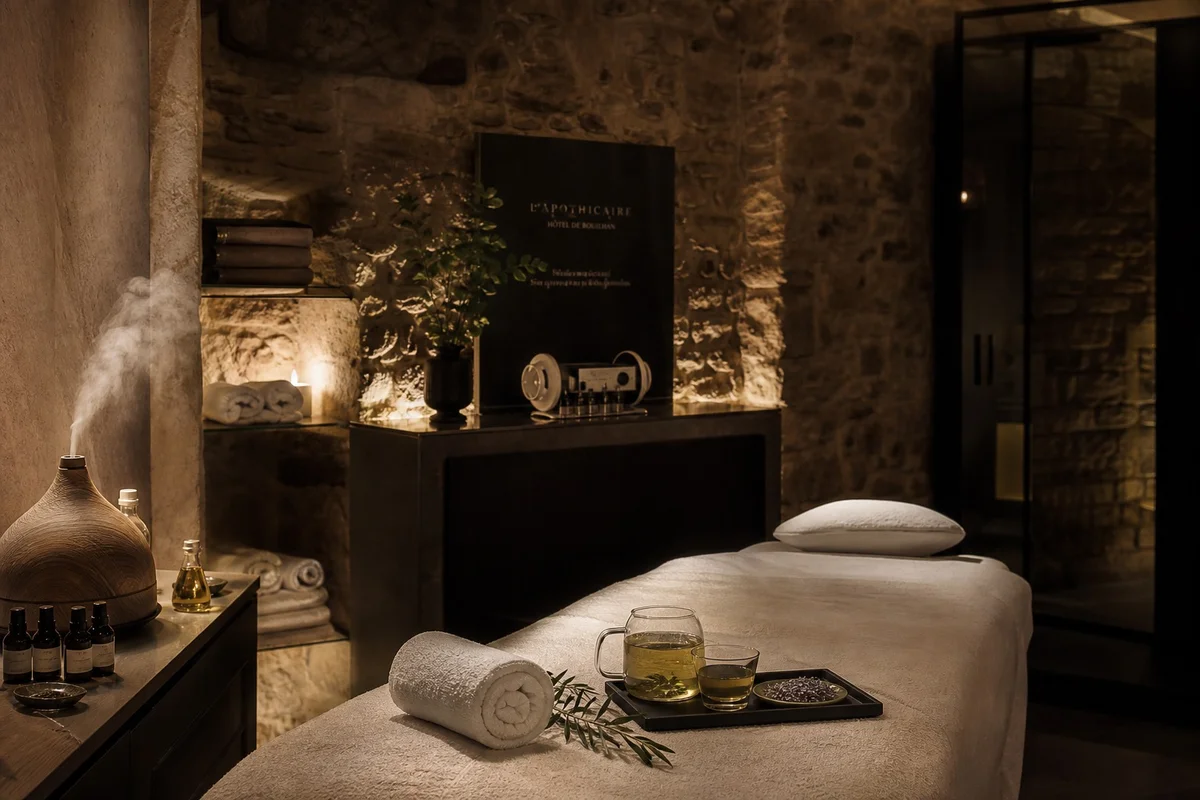 Programme sommeil dans un hôtel bien-être en France Spa hôtelier en France proposant un programme sleep tourism avec tisanes, massage et environnement sonore contrôlé