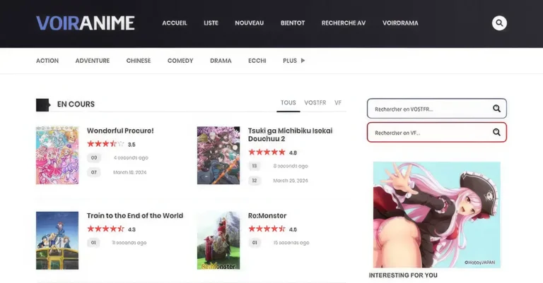 capture d'écran voiranime