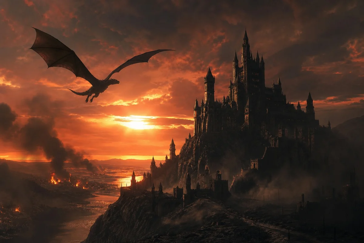 House of the Dragon saison 3 Ambiance médiévale fantastique évoquant House of the Dragon saison 3 sur HBO Max