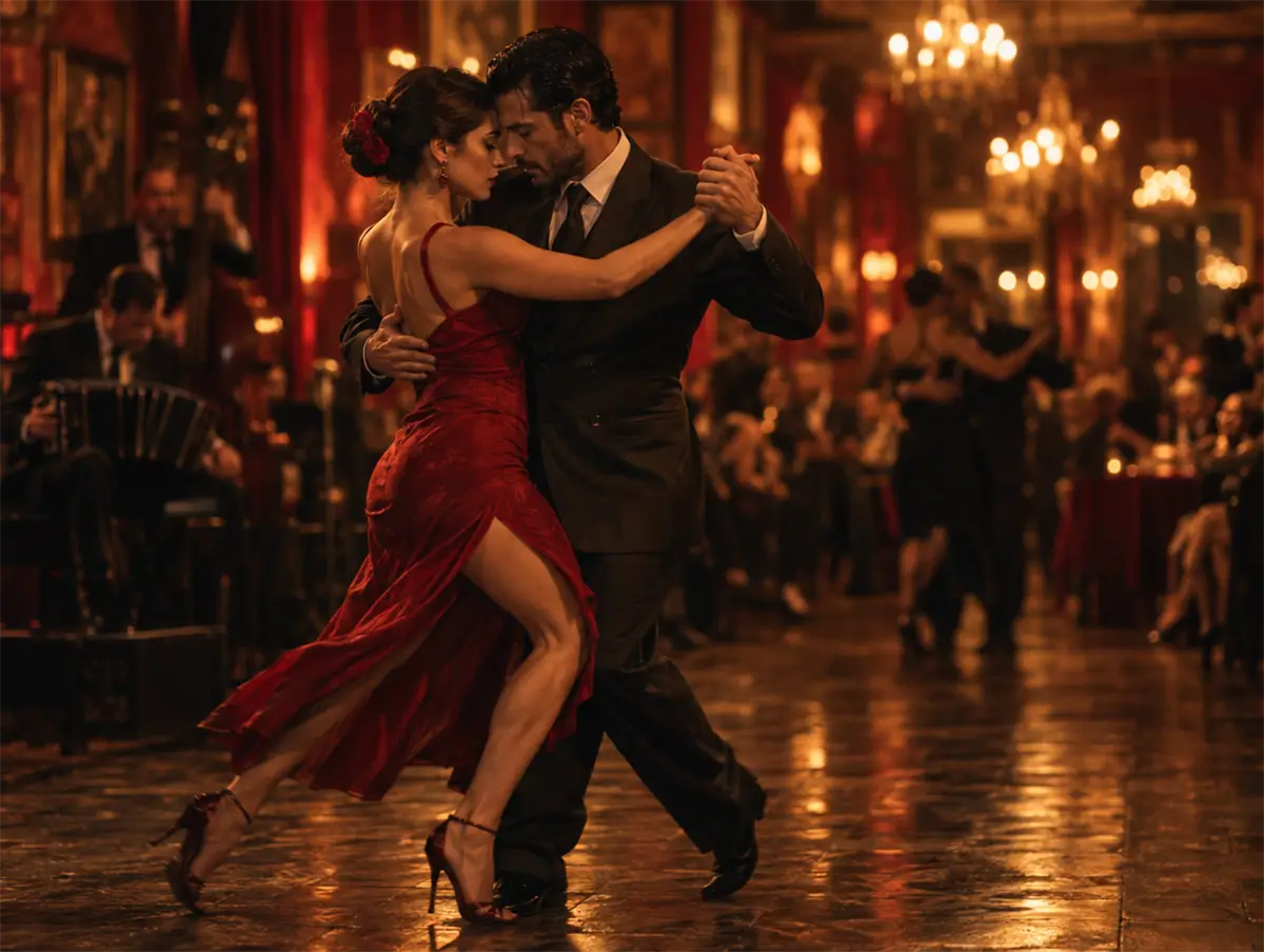 Couple dansant le Tango